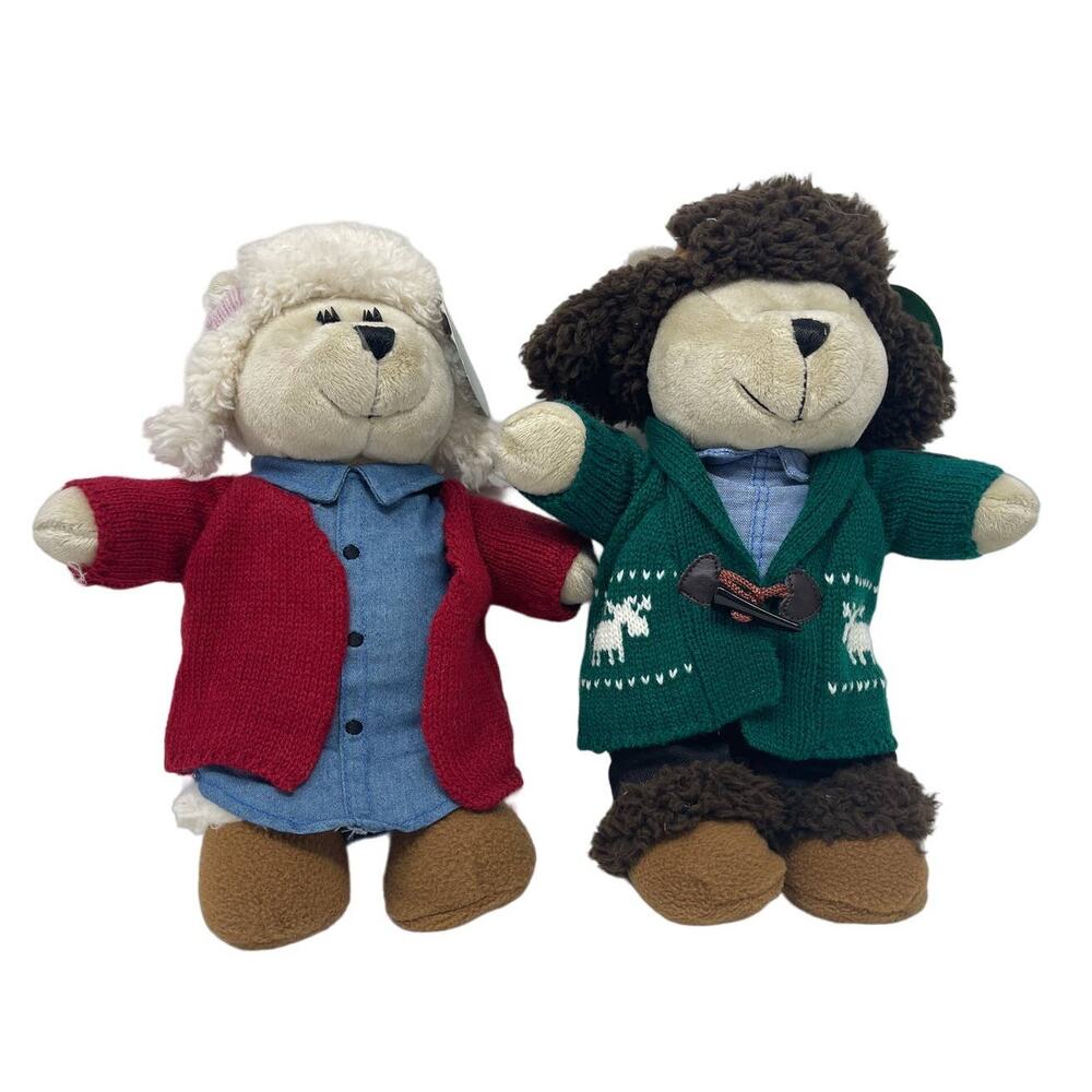 Lot of 2 Starbucks LE Limited Edition 2016 Teddy Bears Complete with Outfits 9"